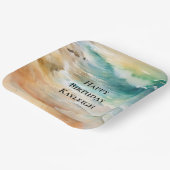 Assiettes En Carton Sable Tropical Mer Turquoise Anniversaire (Angulaire)