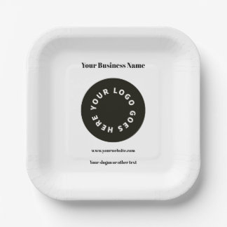 Assiettes En Carton Sac blanc moderne ajoutez votre logo