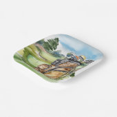 Assiettes En Carton Sac de golf sur terrain de golf (Angulaire)