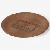 Assiettes En Carton Sac en bois sculpté Sameach (Angle)