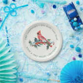 Assiettes En Carton Sacré Noël, plaque de papier cardinal rouge (Fête)