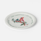 Assiettes En Carton Sacré Noël, plaque de papier cardinal rouge (Angle)