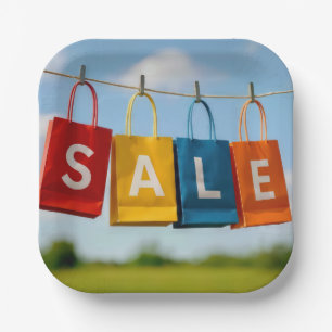 Assiettes En Carton Sacs de shopping en papier en vente en ligne