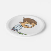 Assiettes En Carton Sad Boy Scientist avec Broken Experiment (Angle)