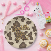 Assiettes En Carton Saddup Brown Cow Country Western Rodeo Party (Fête)