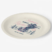 Assiettes En Carton Saddup First Rodeo Cowboy fête d'anniversaire (Angle)