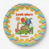 Assiettes En Carton Safari 2e Plaques papier d'anniversaire heureux (Devant)