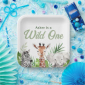 Assiettes En Carton Safari Animaux Plaques de papier d'anniversaire (Fête)