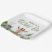 Assiettes En Carton Safari Animaux Plaques de papier d'anniversaire (Angulaire)