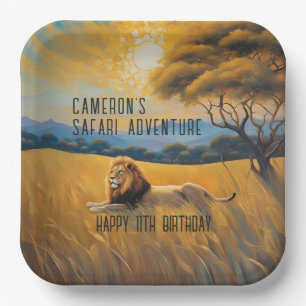 Assiettes En Carton Safari Anniversaire