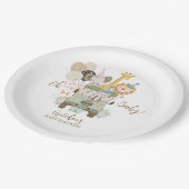 Assiettes En Carton Safari Camion Jungle Animaux Boho Baby shower (Angle)