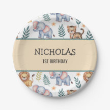 Safari de Jungle personnalisé Animaux Aquarelle