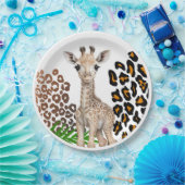 Assiettes En Carton Safari Giraffe Anniversaire Wild One Two Wild Part (Fête)