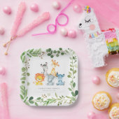 Assiettes En Carton Safari Jungle Animals Baby Shower Paper Plates (Fête)