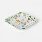 Assiettes En Carton Safari Jungle Animals Baby Shower Paper Plates (Angulaire)