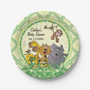 Assiettes En Carton Safari Jungle Baby Animaux - Baby shower