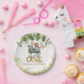 Assiettes En Carton Safari Jungle Wild Un premier anniversaire (Fête)