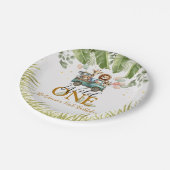 Assiettes En Carton Safari Jungle Wild Un premier anniversaire (Angle)