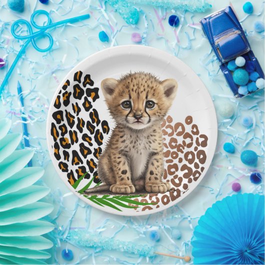 Assiettes En Carton Safari Leopard Anniversaire Wild One Two Wild Part (Fête)