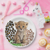 Assiettes En Carton Safari Leopard Anniversaire Wild One Two Wild Part (Fête)