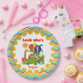 Assiettes En Carton Safari personnalisé 1er anniversaire heureux (Fête)