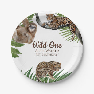Assiettes En Carton Safari sauvage un 1er anniversaire