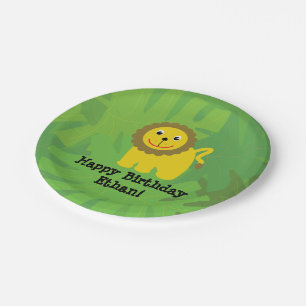 Assiettes En Carton Safari thème anniversaire