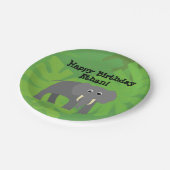 Assiettes En Carton Safari thème anniversaire - éléphant (Angle)