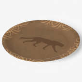 Assiettes En Carton Safari Thème Chat sauvage avec grande bordure en h (Angle)