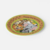 Assiettes En Carton Safari Tropical Jungle Animaux mignonette fête du (Angle)