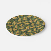 Assiettes En Carton Safari tropical sauvage Leopard Jungle Palms (Angle)
