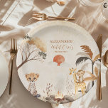 Assiettes En Carton Safari tropical sauvage Une jungle Animaux Anniver<br><div class="desc">Ajoutez une touche d'aventure et d'excitation à la fête d'anniversaire de votre enfant avec nos Plaques de papier d'anniversaire de Safari Wild One Jungle Animals Tropical. Ces assiettes présentent des motifs vibrants d'animaux de la jungle au milieu d'un feuillage tropical luxuriant, parfait pour une fête sur le thème du safari....</div>
