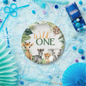 Assiettes En Carton Safari WILD ONE 1er anniversaire (Fête)