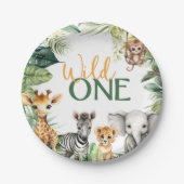 Assiettes En Carton Safari WILD ONE 1er anniversaire (Devant)