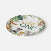 Assiettes En Carton Safari WILD ONE 1er anniversaire (Angle)