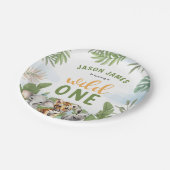 Assiettes En Carton Safari Wild One 1st Boy Birthday (Angle)