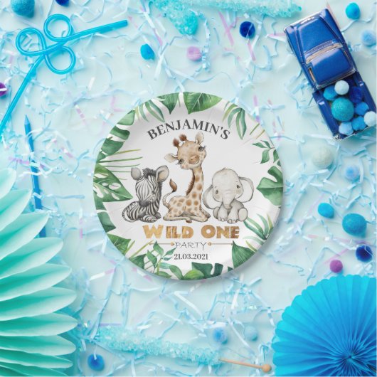 Assiettes En Carton Safari Wild Un Anniversaire (Fête)