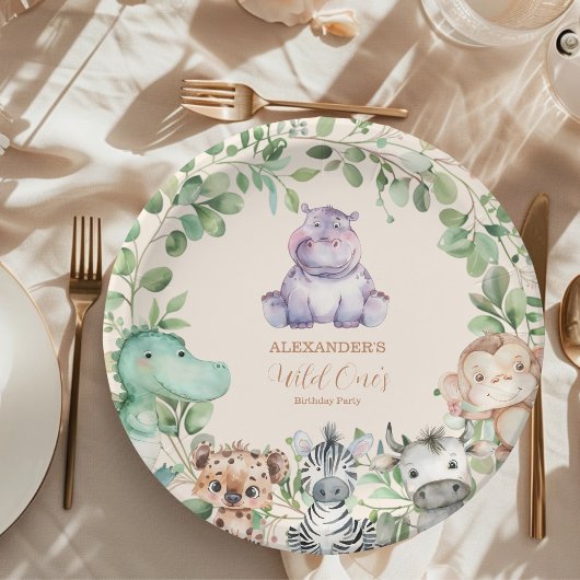 Assiettes En Carton Safari Wild Un Anniversaire