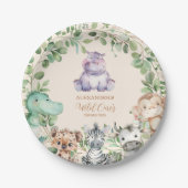 Assiettes En Carton Safari Wild Un Anniversaire (Devant)