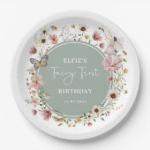 Assiettes En Carton Sage Fleur sauvage Fairy Princesse Anniversaire Te (Devant)