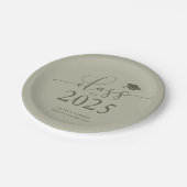 Assiettes En Carton Sage Green Class of 2025 Graduation Party (Angle)