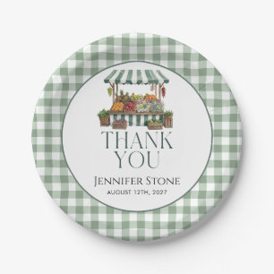 Assiettes En Carton Sage Green Fresh du marché 