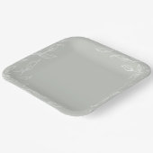 Assiettes En Carton Sage Green Leaf Motif Thanksgiving Party (Angulaire)