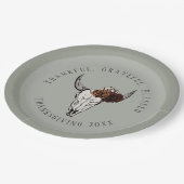 Assiettes En Carton Sage Merci Grateful Thanksgiving (Angle)