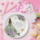 Assiettes En Carton Sage Vert Violet Quinceañera Plaque papier (Fête)