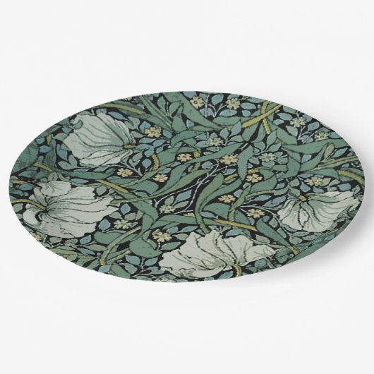 Assiettes En Carton Sage William Morris (Angle)