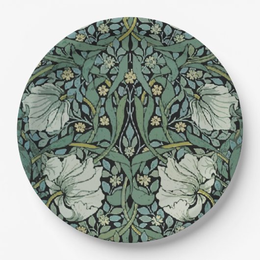 Assiettes En Carton Sage William Morris (Devant)