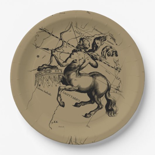 Assiettes En Carton Sagittarius Constellation Hevelius1690 nov22-déc21 (Devant)