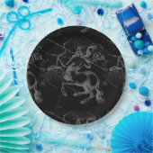 Assiettes En Carton Sagittarius Constellation Hevelius 1690 sur noir (Fête)