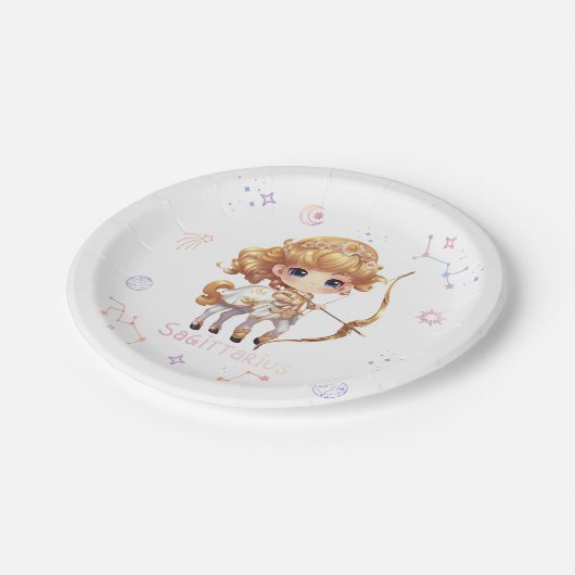 Assiettes En Carton Sagittarius Zodiac (Angle)